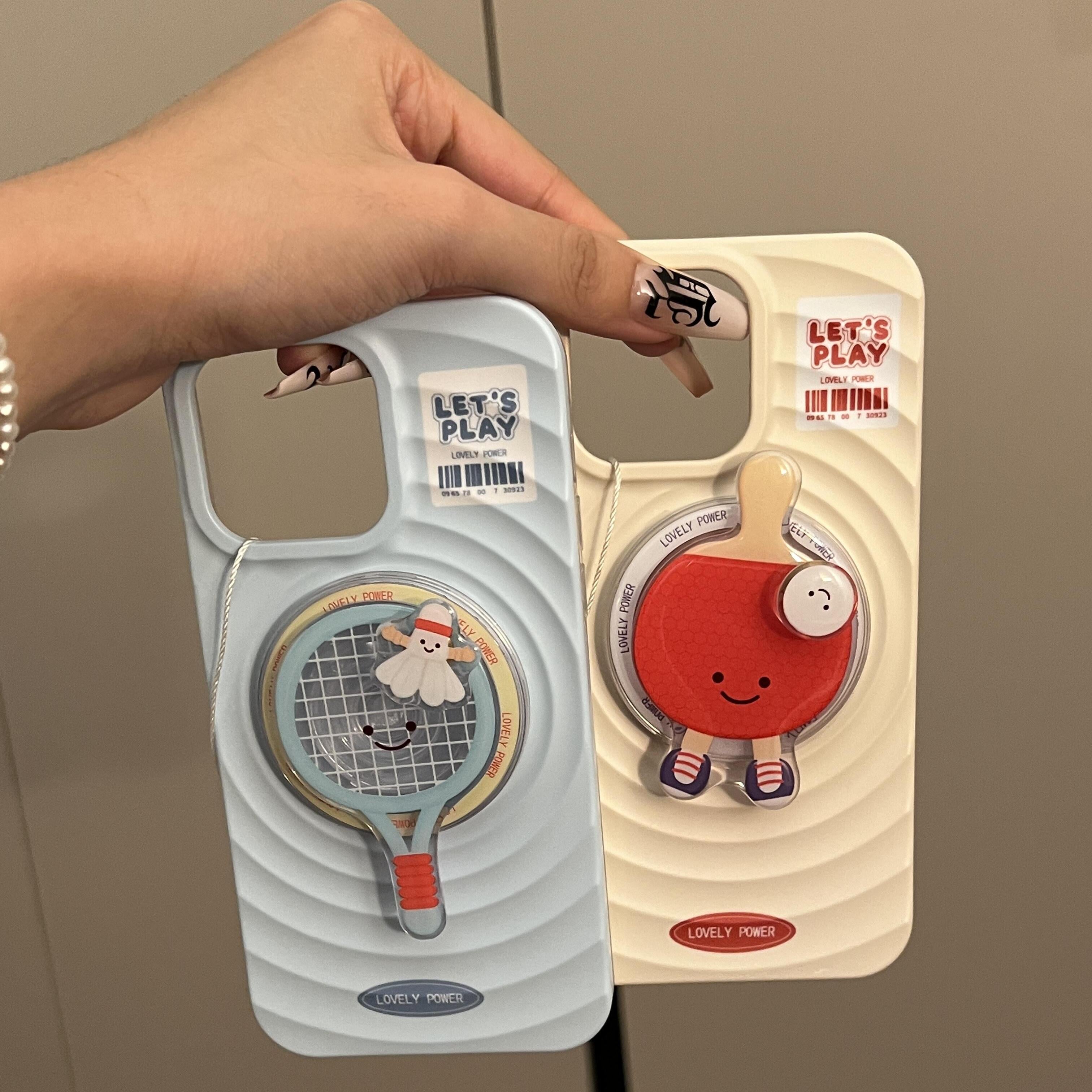 Badminton table tennis ripple magnetic case for iPhone X--16