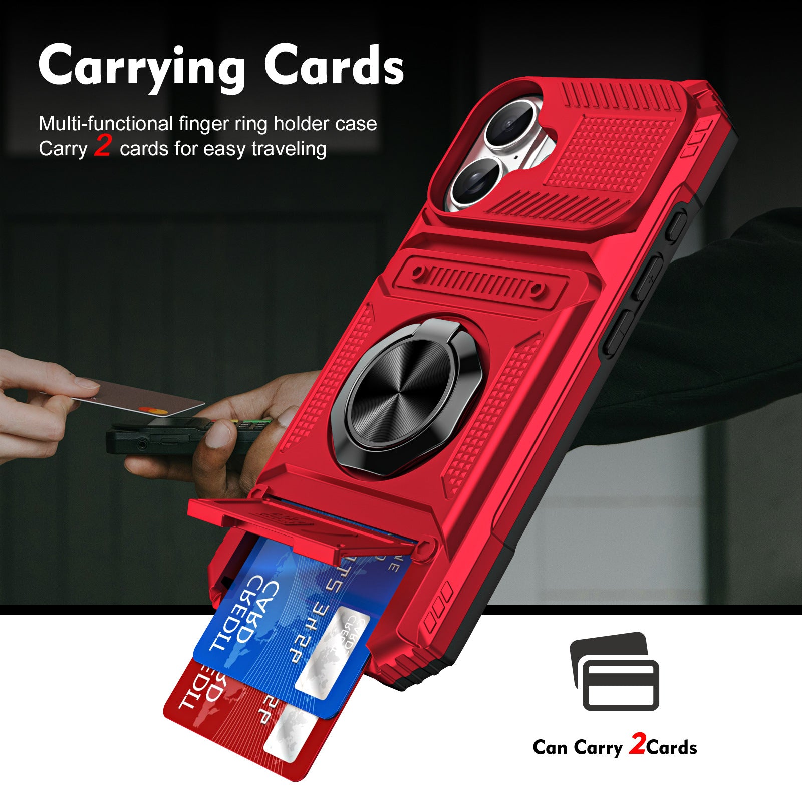 Anti-drop car magnet mobile phone case