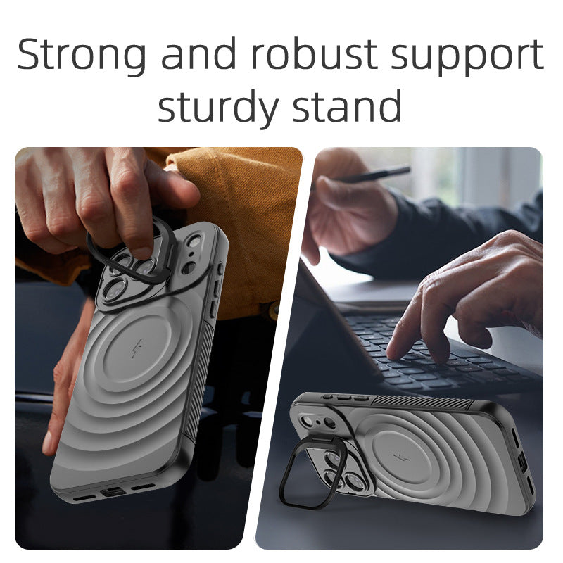 Lens all-inclusive corrugated anti-drop mobile phone case