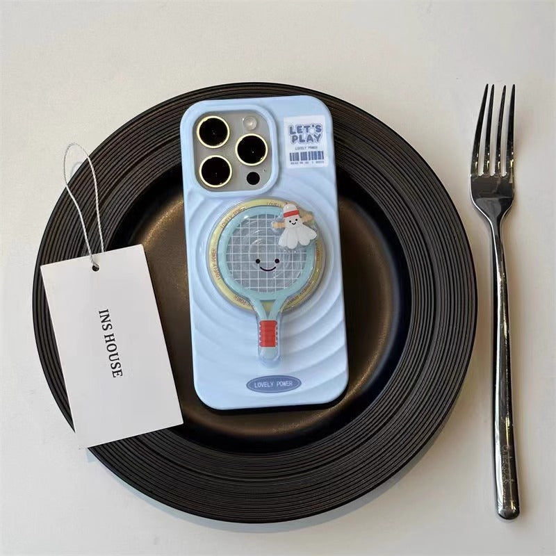 Badminton table tennis ripple magnetic case for iPhone X--16