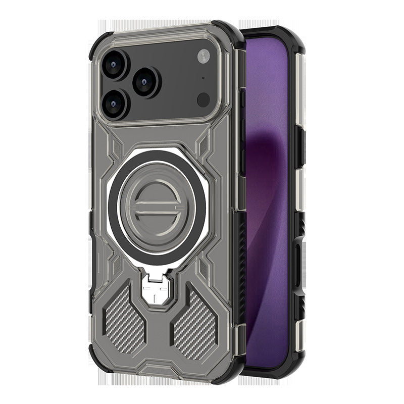 Airbag anti-drop magnetic transmission color mobile phone case