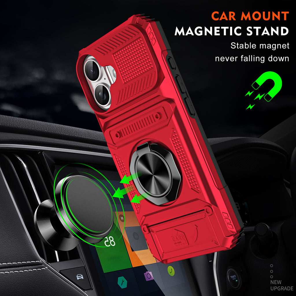 Anti-drop car magnet mobile phone case