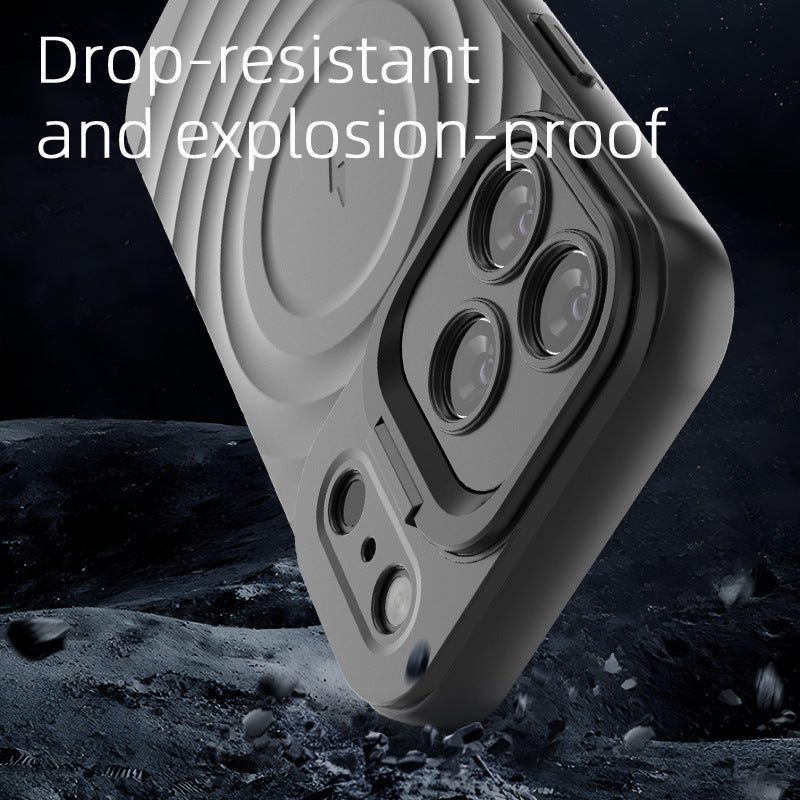 Lens all-inclusive corrugated anti-drop mobile phone case